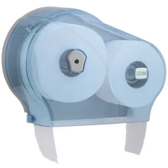 Doppel-Mini-Jumbo Toilettenpapierspender (transparent)